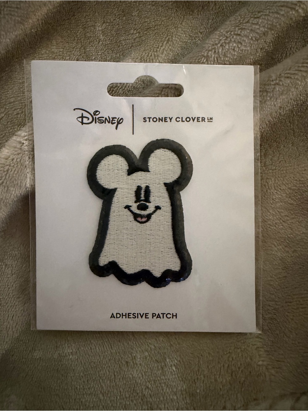 Stoney Clover Lane White & Black Mickey Ghost Adhesive Patch